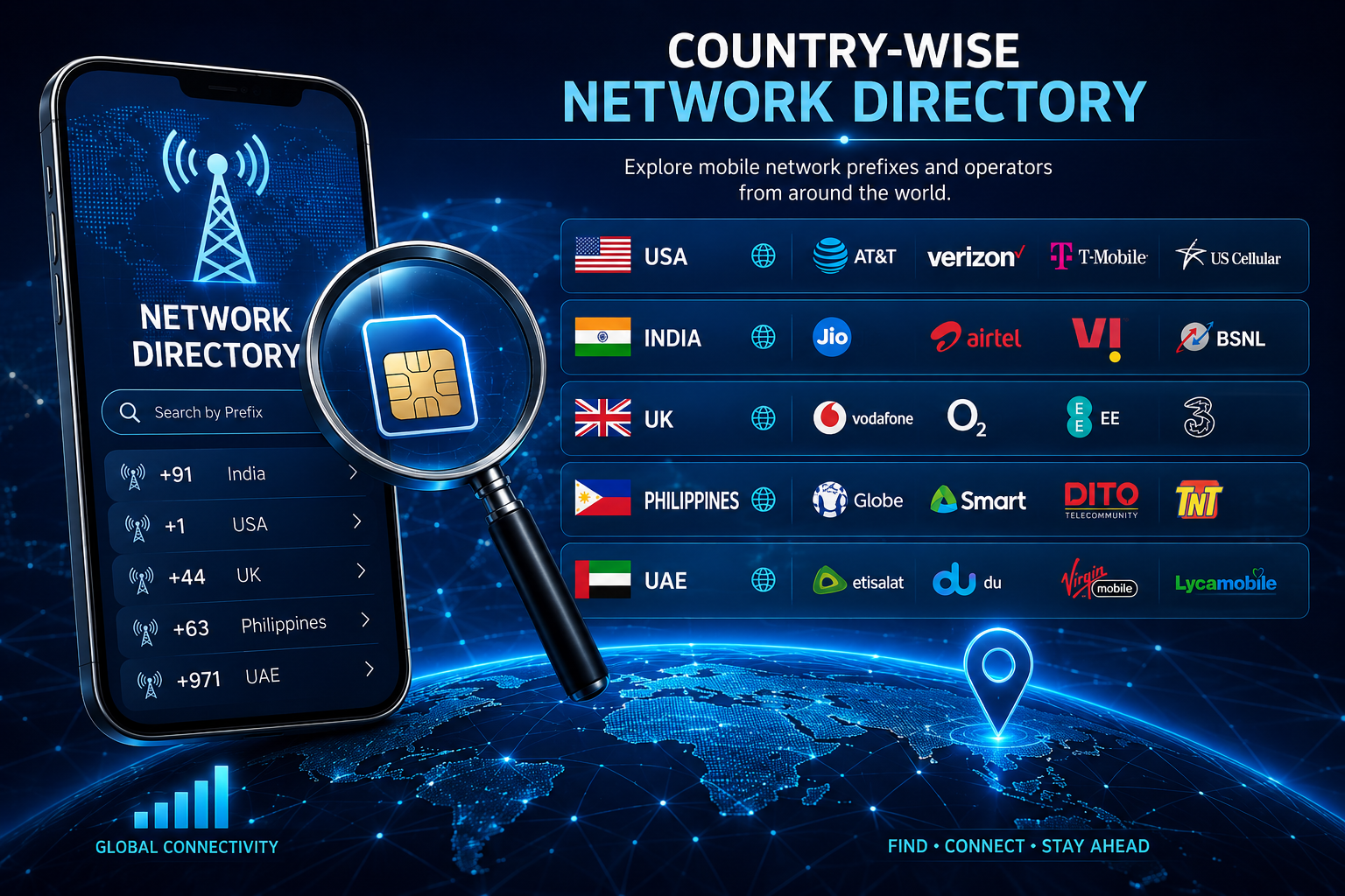 Country-wise Network Directory